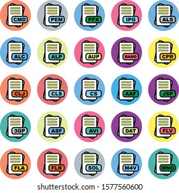 Simple Set Of File Format Icons
