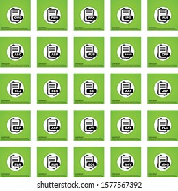 Simple Set Of File Format Icons
