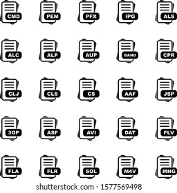 Simple Set Of File Format Icons
