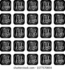 Simple Set Of File Format Icons
