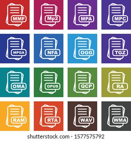 Simple Set Of File Format Icons
