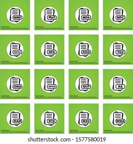 Simple Set Of File Format Icons
