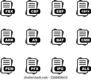 Simple Set of File Format Related Color Icons
