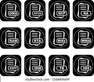 Simple Set of File Format Related Color Icons
