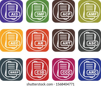 Simple Set of File Format Related Color Icons
