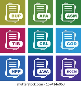  Simple Set of File Format Related Color Icons
