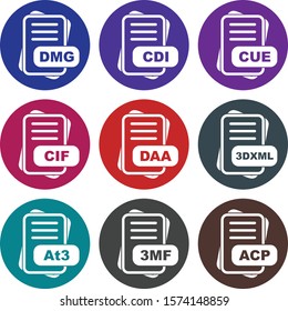  Simple Set of File Format Related Color Icons
