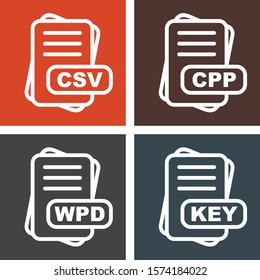  Simple Set of File Format Related Color Icons
