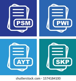 Simple Set of File Format Related Color Icons
