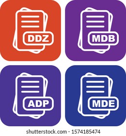 Simple Set of File Format Related Color Icons
