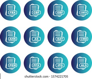 Simple Set of File Format Related Color Icons
