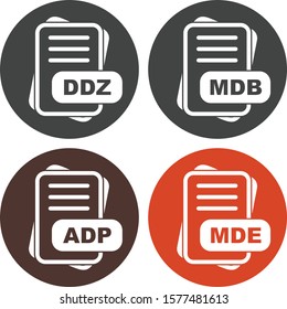 Simple Set of File Format Related Color Icons
