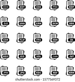 Simple Set of File Format Related Color Icons
