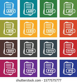  Simple Set of File Format Related Color Icons
