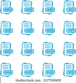  Simple Set of File Format Related Color Icons
