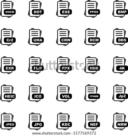 Simple Set of File Format Related Color Icons
