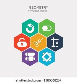 simple set of fillet, offset, construction, trim icons, contains such as icons unlock, front, undo and more. 64x64 pixel perfect. infographics vector