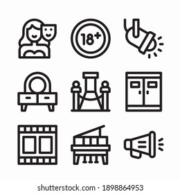 Simple Set Film Industry Vector line Icons