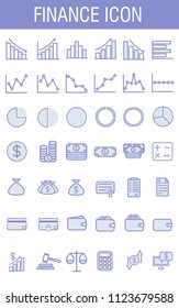 simple set of Finance related vector line icons