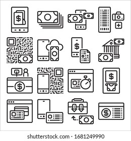 Simple Set of Finance Related Vector Line Icons