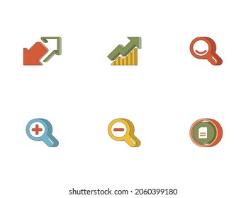 Einfache Set von finanzbezogenen Vektorgrafik-Flachsymbole. Enthält Symbole wie Chart, Dokument, Wachstum und mehr. Bearbeitbarer Stroke.