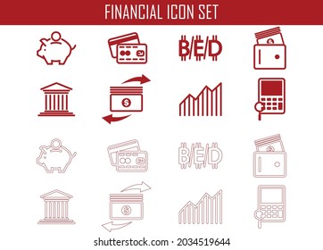 Simple Set of Financial Theme Vector Line Icons that you can easily edit again.