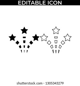 Simple Set of Fireworks Party Vector Line and Fill Icons