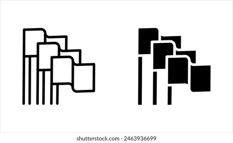 Simple Set of Flag Icon set. Contains such Icons as Achievement, Victory, vector illustration on white background