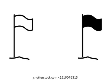 Conjunto Simples de Ícones de Sinalizador. Contém ícones como Achievement, Victory, ilustração vetorial no fundo branco