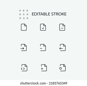 Simple Set of Folder Related Vector Line Icons. Contains such Icons as Files and Documents and more. Editable Stroke. 72x72 Pixel Perfect.