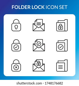 Simple Set of folder Vector Line Icons