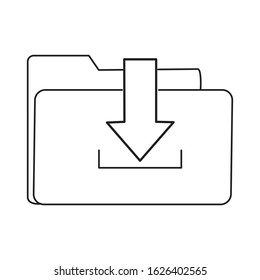 Simple Set of Folders Related Vector Line Icons. Contains such Icons as Repository, Sync, Network Folder and line draw icon