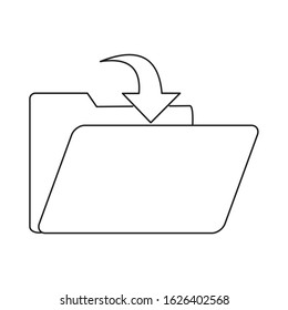 Simple Set of Folders Related Vector Line Icons. Contains such Icons as Repository, Sync, Network Folder and line draw icon