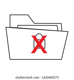 Simple Set of Folders Related Vector Line Icons. Contains such Icons as Repository, Sync, Network Folder and line draw icon