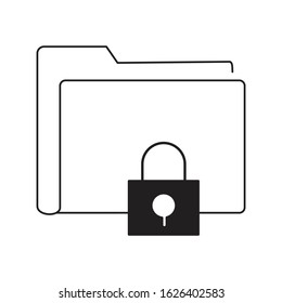 Simple Set of Folders Related Vector Line Icons. Contains such Icons as Repository, Sync, Network Folder and line draw icon