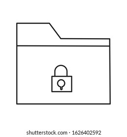 Simple Set of Folders Related Vector Line Icons. Contains such Icons as Repository, Sync, Network Folder and line draw icon
