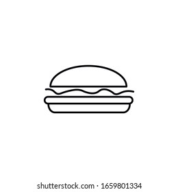 Sencillo conjunto de ícono de comida y bebida. Símbolo restaurante aislado. Esquema moderno sobre fondo blanco