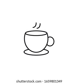Simple set of food and drink icon. Restaurant symbol concept isolated. Modern outline on white background