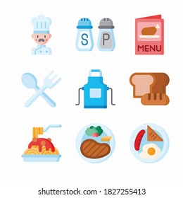 Simple Set Food and Restaurant Vector Color Icons