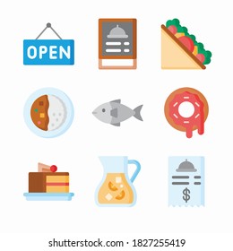 Simple Set Food and Restaurant Vector Color Icons