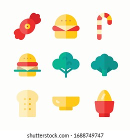 Simple Set Food Vector Color Icons