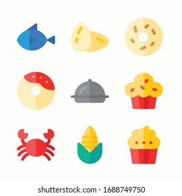 Simple Set Food Vector Color Icons