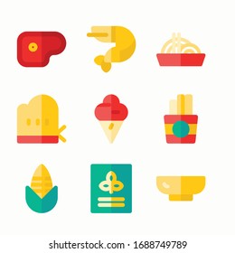 Simple Set Food Vector Color Icons