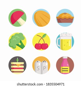 Simple Set Food Vector Color Icons
