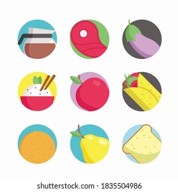 Simple Set Food Vector Color Icons