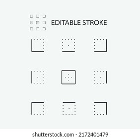 Simple Set of Frame Related Vector Line Icons. Contains such Icons as Frame and Pattern and more. Editable Stroke. 72x72 Pixel Perfect.