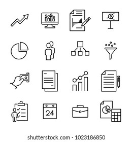 Simple set of freelance related outline icons. Elements for mobile concept and web apps. Thin line vector icons for website design and development, app development. Premium pack.