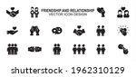 Simple Set of friendship and relationship Related Vector icon user interface graphic design. Contains such Icons as handshake, holding hand, giving love, receiving, chat, sisterhood, brotherhood,