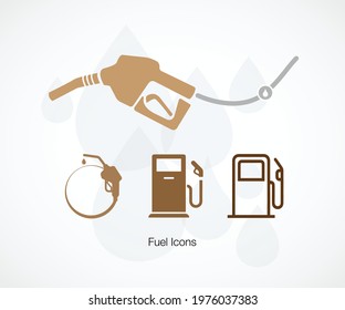 Simple Set of Fuel Related Vector Icons