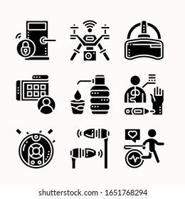 simple set Gadget Glyph icons Pack vector